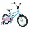 Costway 14\" Velo Pour Enfants Avec Guidon Reglable De Selle Roues D'entrainement Amovibles Frein A Main Bleu