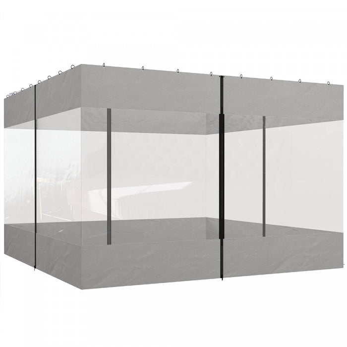Outsunny Rideaux De Pergola Avec Grandes Fenetres Pour Pergola De 10' X 10'