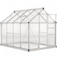 Outsunny Serre, Serre De Plain-pied Transparente Avec Porte Coulissante