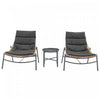 Ensemble de conversation moderne Sunset 3 pieces en gris