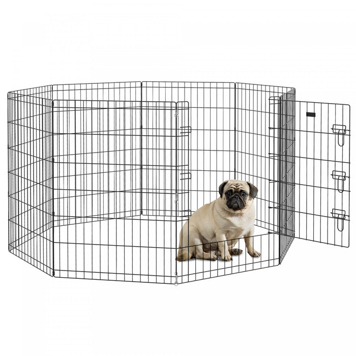 Parc pliable en metal pour animaux, cloture d'exercice de 91 cm