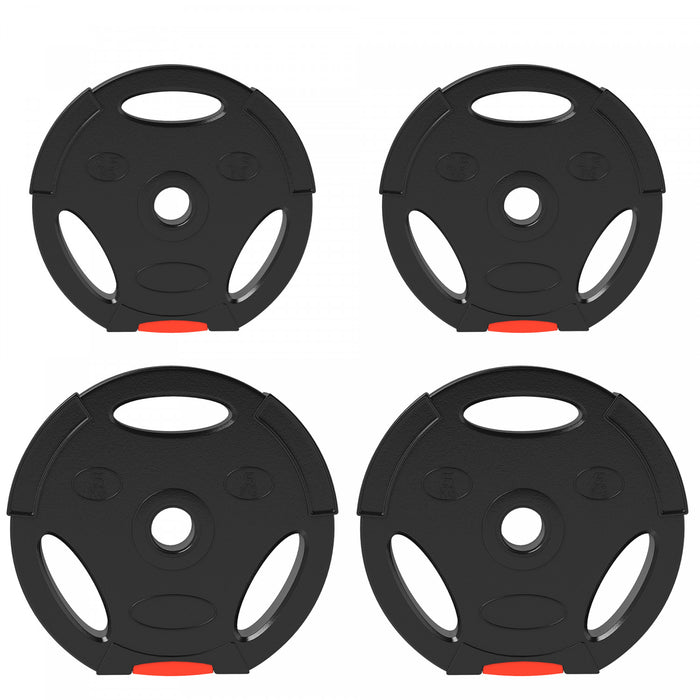 Soozier Lot De 4 Plaques De Poids Avec 3 Poignees, 2 X 11 Lb + 2 X 5.5 Lb
