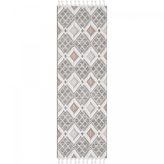 Carpette à poil long Quinto Twinkle orange - 2 pi 7 po x 8 pi