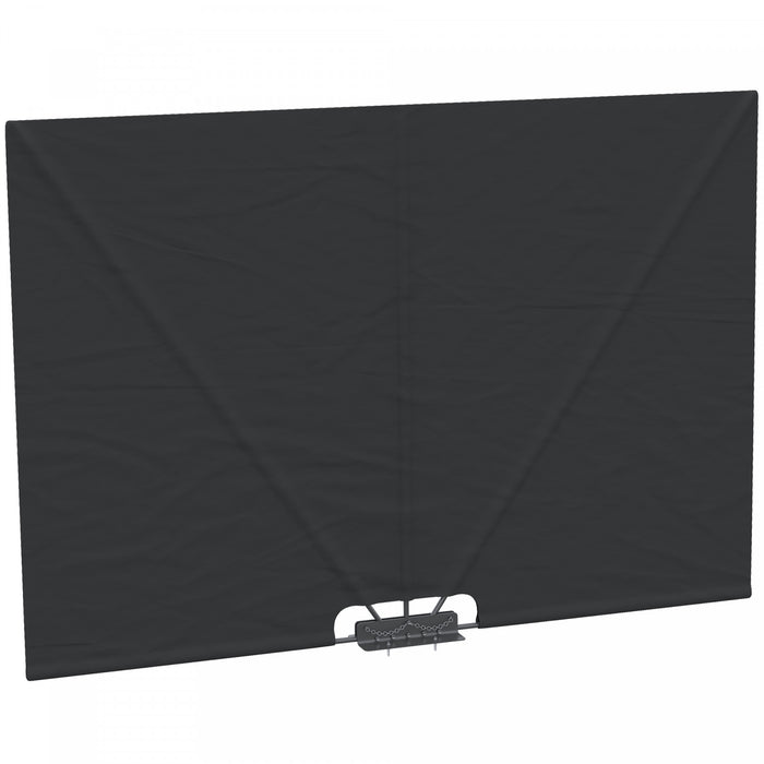 Auvent Lateral Pliant Outsunny 93\" X 63\" Pour Patio, Gris Fonce