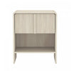 Table de nuit contemporaine Novara 56 cm en chene blanchi (1 tiroir)