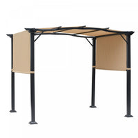 Gazebo De Jardin Pour Pergola Retractable Exterieur De 9 Pi X 8 Pi Avec Deux Auvents Lateraux Reglab