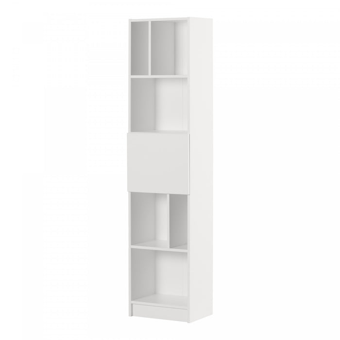 Liora Bibliotheque Etroite 5 Tablettes - Blanc Solide