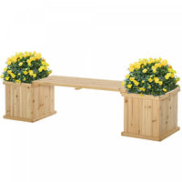 Outsunny Banc De Jardin Jardiniere Double 2 En 1 - Inserts Dirrigation + Feutre Drainage Inclus - B