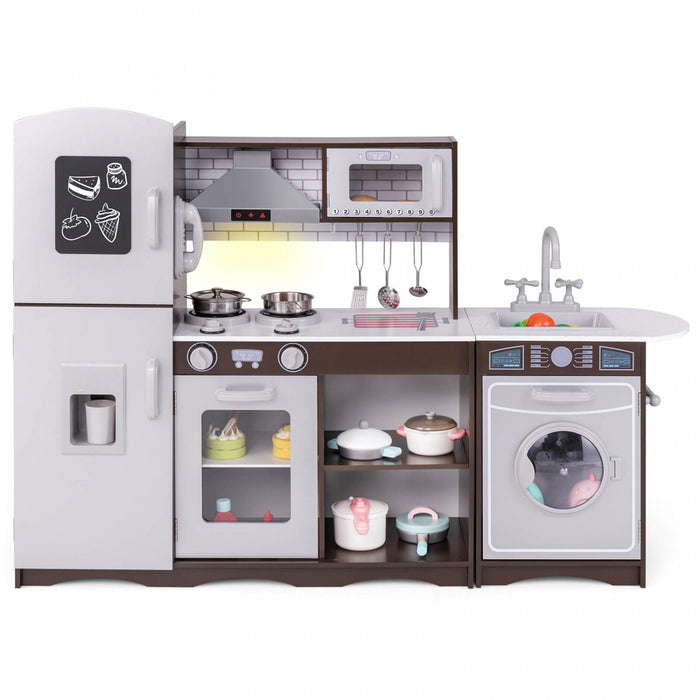 Costway Kids Kitchen Playset Avec Des Lumieres Et Des Sons Realistes
