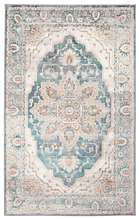 Carpette Legacy bleu sarcelle - 5 pi 0 po x 8 pi 0 po