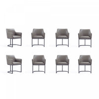  Ensemble de salle a manger moderne Serena 8 pieces en taupe