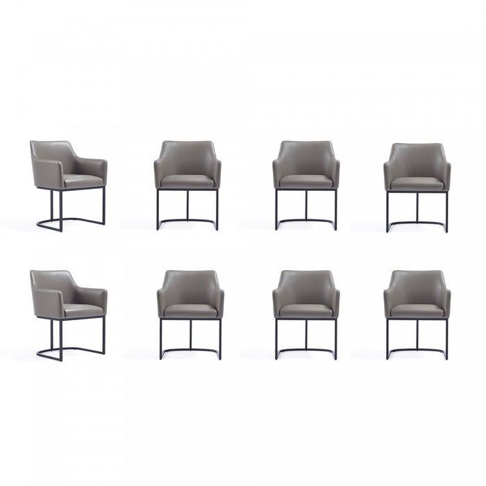 Ensemble de salle a manger moderne Serena 8 pieces en taupe