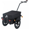 Aosom Multi-functional Bicycle Cargo Trailer Steel Large Bike Luggage Cart Carrier Black (en Anglais)
