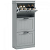 HOMCOM Armoire a chaussures avec tiroirs rabattables et etagere reglable