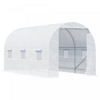 Outsunny Serre De Jardin Tunnel Surface Sol 9 MĠ 4,5l X 2l X 2h M Chassis Tubulaire Renforce 18 Mm 6