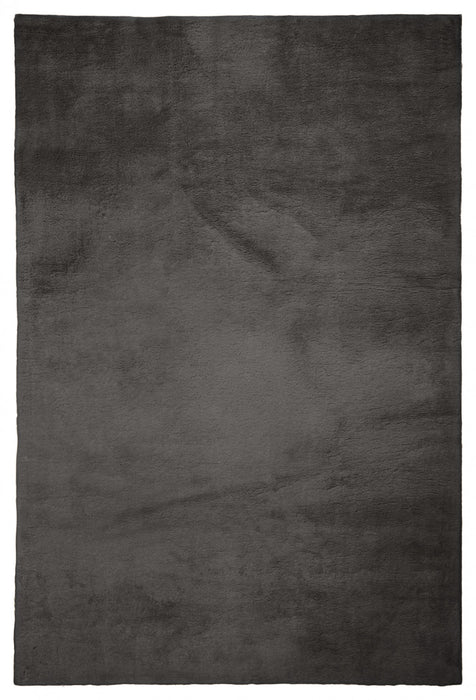 Tapis Lavable/Moelleux Argo 5'0\" x 7'6\" en Charbon