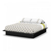 Step One Lit plateforme avec moulures Noir solide, de Meubles South Shore