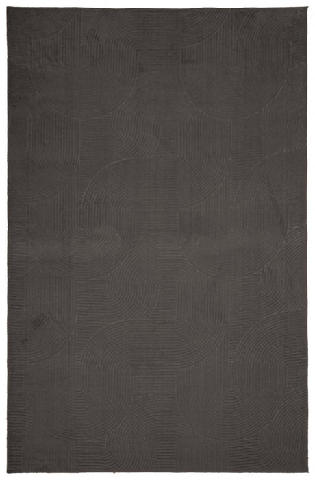 Tapis Lavable/Contemporain Elion 5'0\" x 7'6\" en Charbon