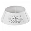 Homcom Collier De Sapin En Metal 26 Po, Couverture De Base De Sapin, Blanc