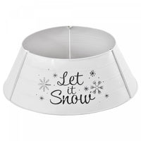 Homcom Collier De Sapin En Metal 26 Po, Couverture De Base De Sapin, Blanc