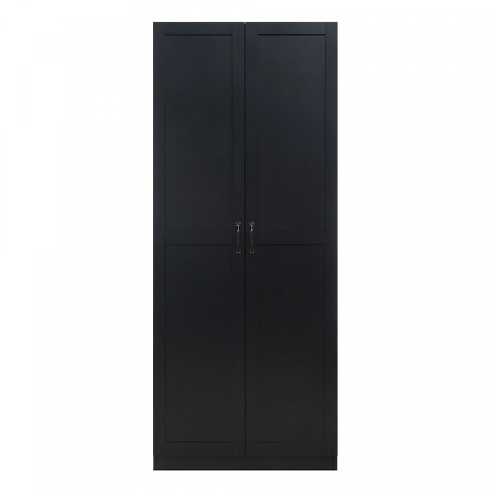Armoire de rangement Cornelia Modern 30\" en noir (7 etageres)