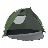 Tente De Plage Abri De Plage Pliable Dim. 2,30l X 1,40l X 1,27h M Fenetre Sac Transport Inclu Polyes