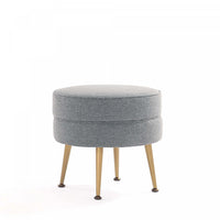  Pouf d’appoint Bailey style milieu du siecle moderne en tissu gris