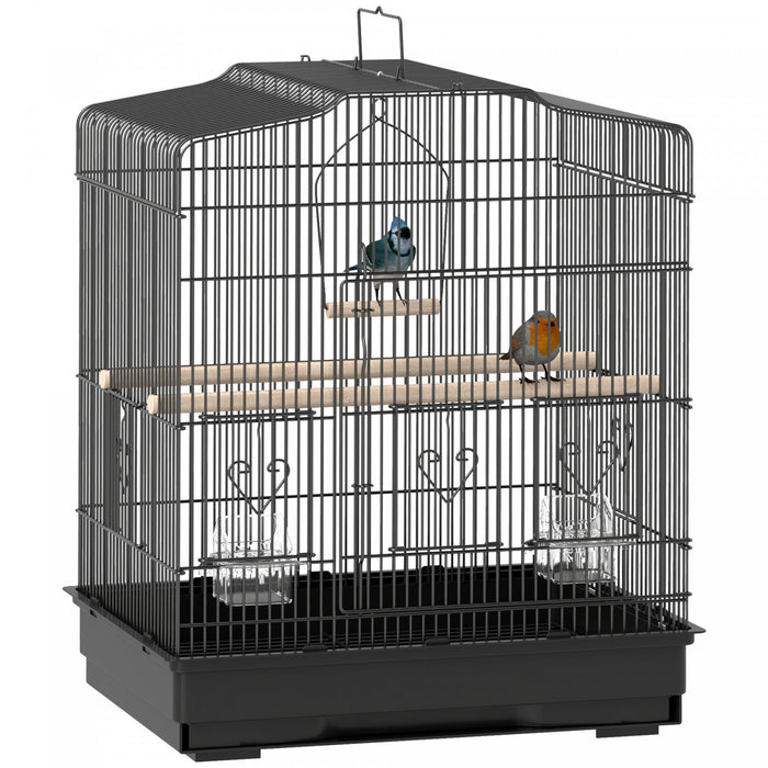 Cage A Oiseaux 23\" Avec Accessoires, Poignee, Plateau
