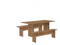 Ensemble de salle a manger moderne Nomad 3 pieces en bois naturel