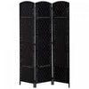 Homcom Separateur De Piece En Osier Tisse A Double Charniere
