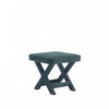 Banc d’appoint Abigail style milieu du siecle moderne en velours vert foret