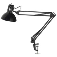 Lampe de travail de Dainolite  avec pince à ressort équilibrée, portée de 36 po et fini noir lustré