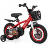 Costway 12\" Velo Pour Enfants Pour 3-4 Avec Guidon Reglable En Hauteur Et Frein A Main En Selle Rouge