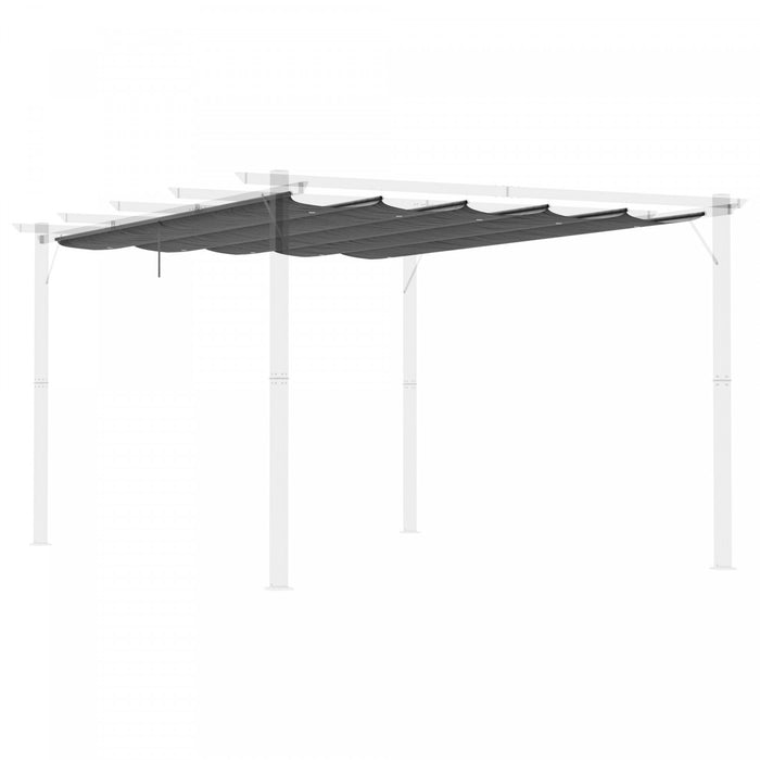 Outsunny Auvent De Rechange Retractable Pour Pergola De 13,1 X 9,8 Pi, Housse De Rechange Pour Pergola, Gris Fonce