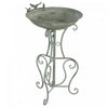 Outsunny Bain D'oiseaux En Metal De 19,3 Po Avec Statues D'oiseaux