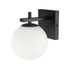 Applique murale Vivaldi de Dainolite avec fini noir mat et 1 ampoule