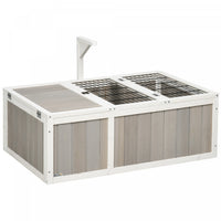 Pawhut Habitat Pour Tortues, Enclos Pour Tortues En Bois Avec Couvercle Ouvrable, Cage De Course, De