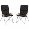 Outsunny Lot De 2 Chaises De Camping Pliantes Inclinables, Sac De Transport