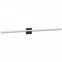 Lumière de coiffeuse Arandel de Dainolite en acrylique blanc qui diffuse la lumière, avec fini noir mat et ampoule à DEL de 36 W