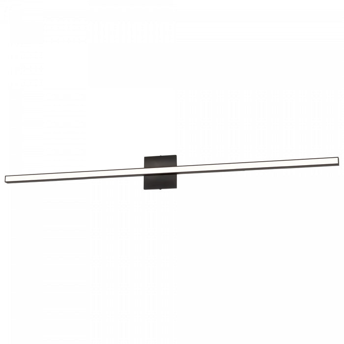Lumière de coiffeuse Arandel de Dainolite en acrylique blanc qui diffuse la lumière, avec fini noir mat et ampoule à DEL de 36 W
