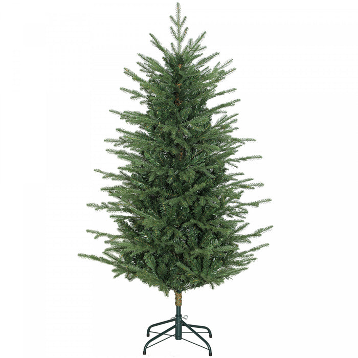 HOMCOM Sapin de Noel de 5pi, sapin Ponderosa realiste, assemblage facile