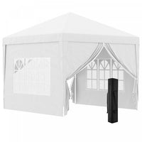 Outsunny 10'x10' Tente De Reception Tonnelle Avec Sac De Transport (blanc)