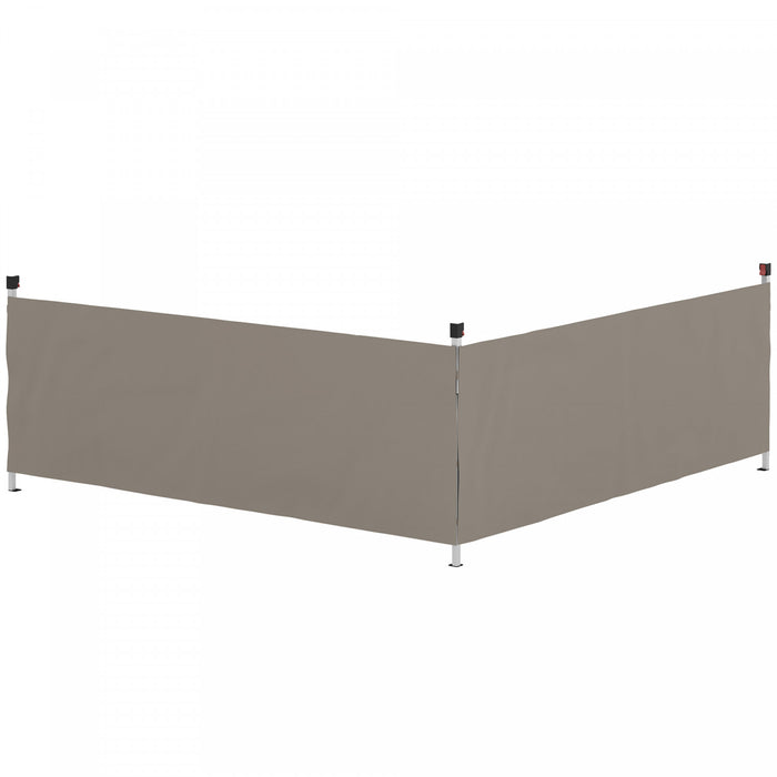 Outsunny 2 Demi-murs D'auvent Pour Auvent De 10' X 10' Ou 10' X 20', Gris