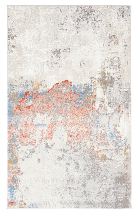 Tapis Contemporain/Moderne Bronte 5'0\" x 8'0\" en Ivoire