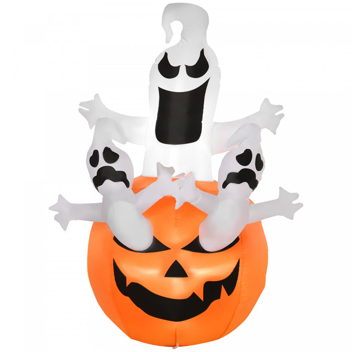 Homcom 1,8 M Gonflable Halloween Citrouille Fantomes Pour Jardin