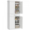 HOMCOM Garde-Manger Cuisine Moderne Etageres Blanc