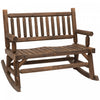 Outsunny Chaise A Bascule D'exterieur Pour 2 Personnes Avec Design A Lattes