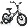Costway 16\" Velo D'entrainement Pour Enfants Avec Roues D'entrainement Amovibles Pneumatiques Noir
