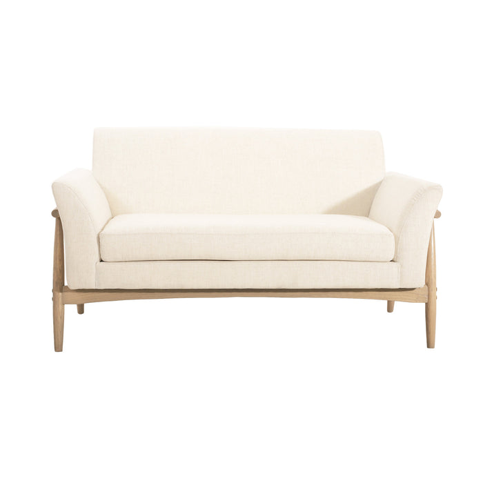 Harper Canape deux places compact moderne en tissu, beige