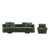 Ensemble de canape 2 pieces Verandah style mid-century modern en vert olive